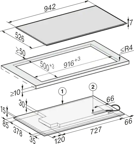 MIELE KM7699FR inductiekookplaat - 94cm