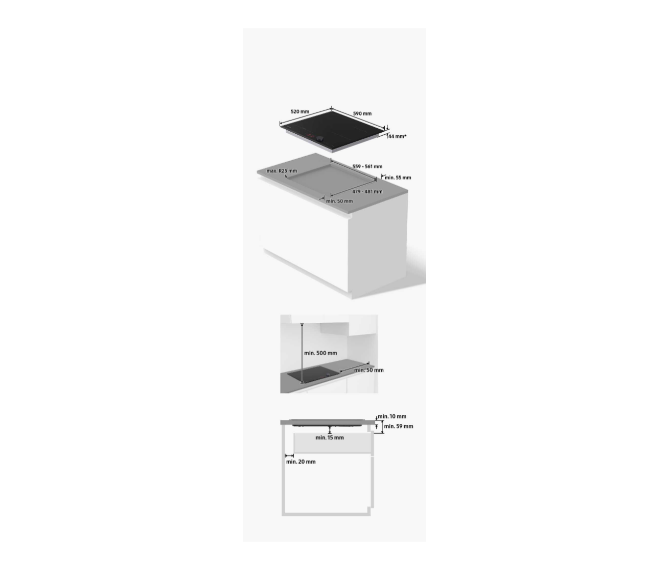 SAMSUNG NZ64B5066FK Series 5 inductiekookplaat - 60cm