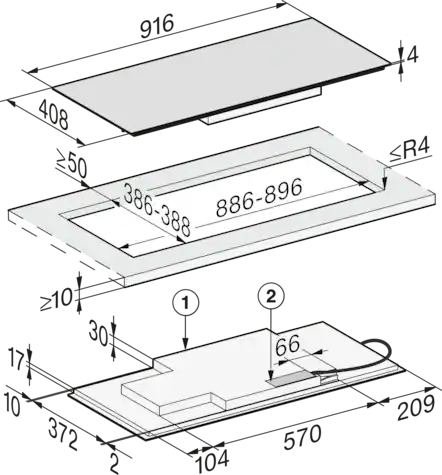 MIELE KM7689FL inductiekookplaat - 91cm