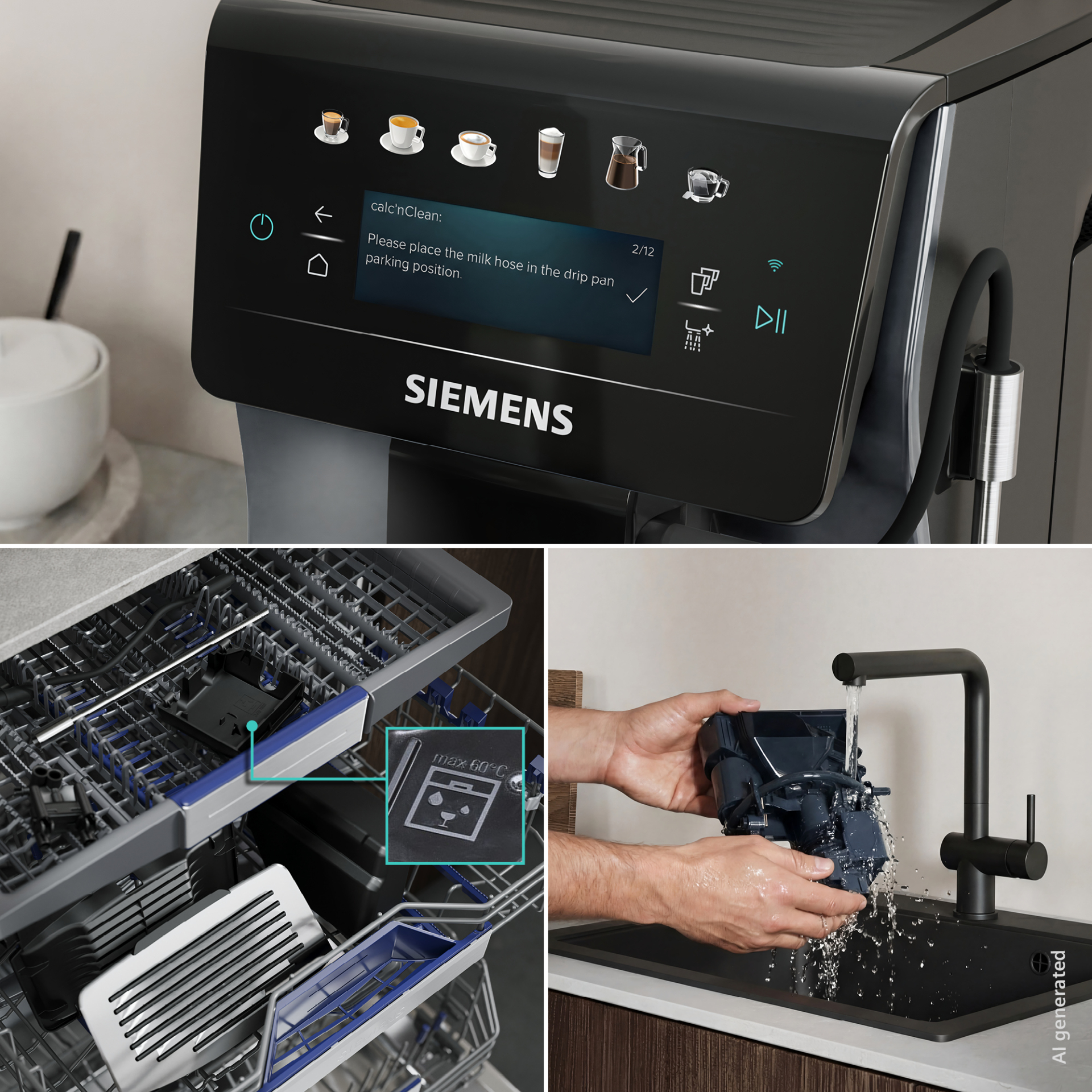 SIEMENS TP603EF6 EQ600 espresso machine