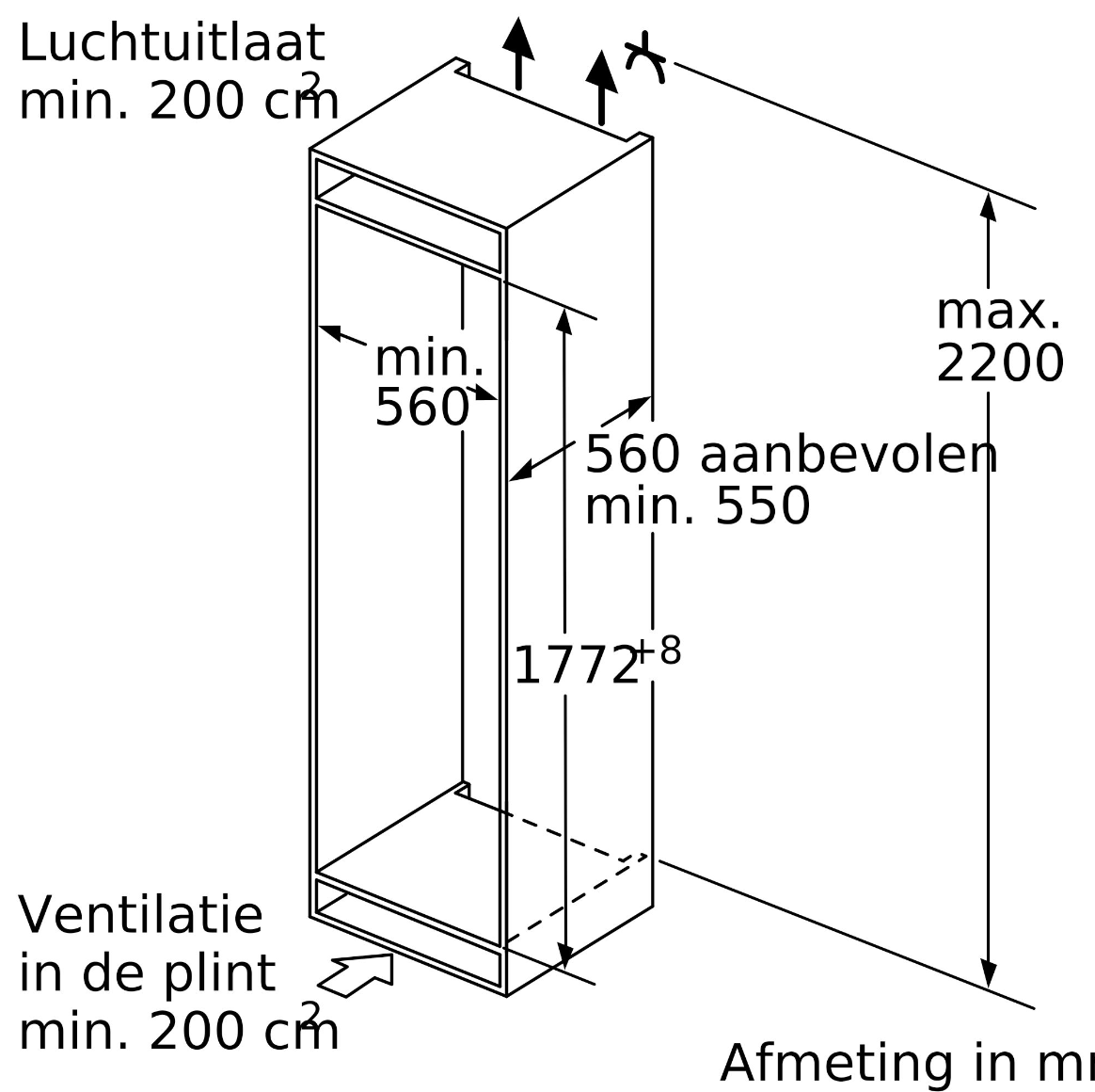 SIEMENS KI81RAFE0 IQ500 koelkast zonder vriesvak - 178cm