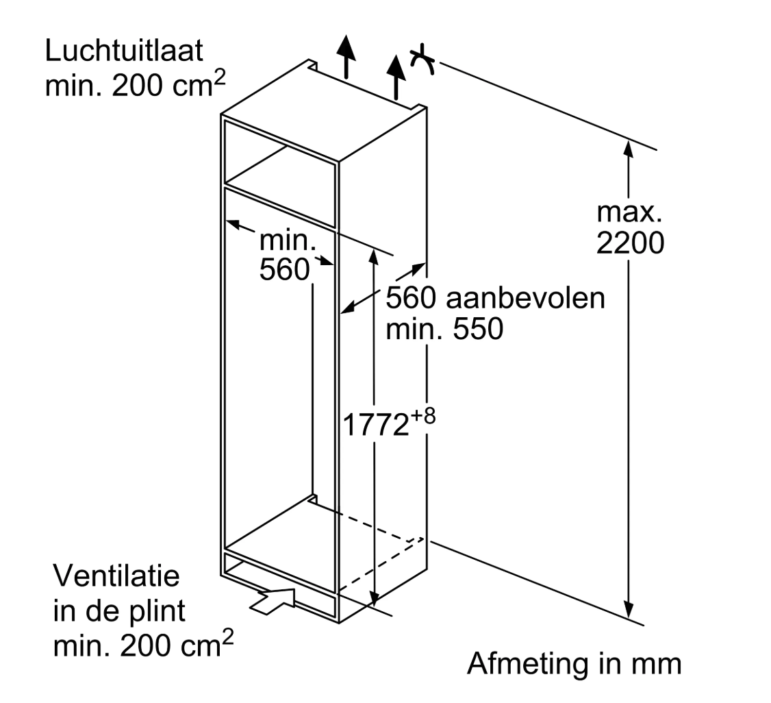 SIEMENS KI81RSDC0 IQ500 koelkast zonder vriesvak - 177cm