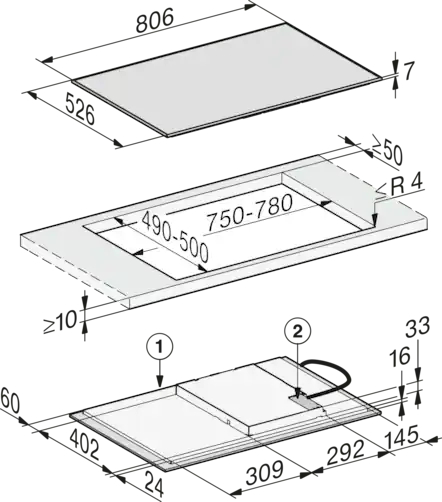 MIELE KM7373FR inductiekookplaat - 80cm