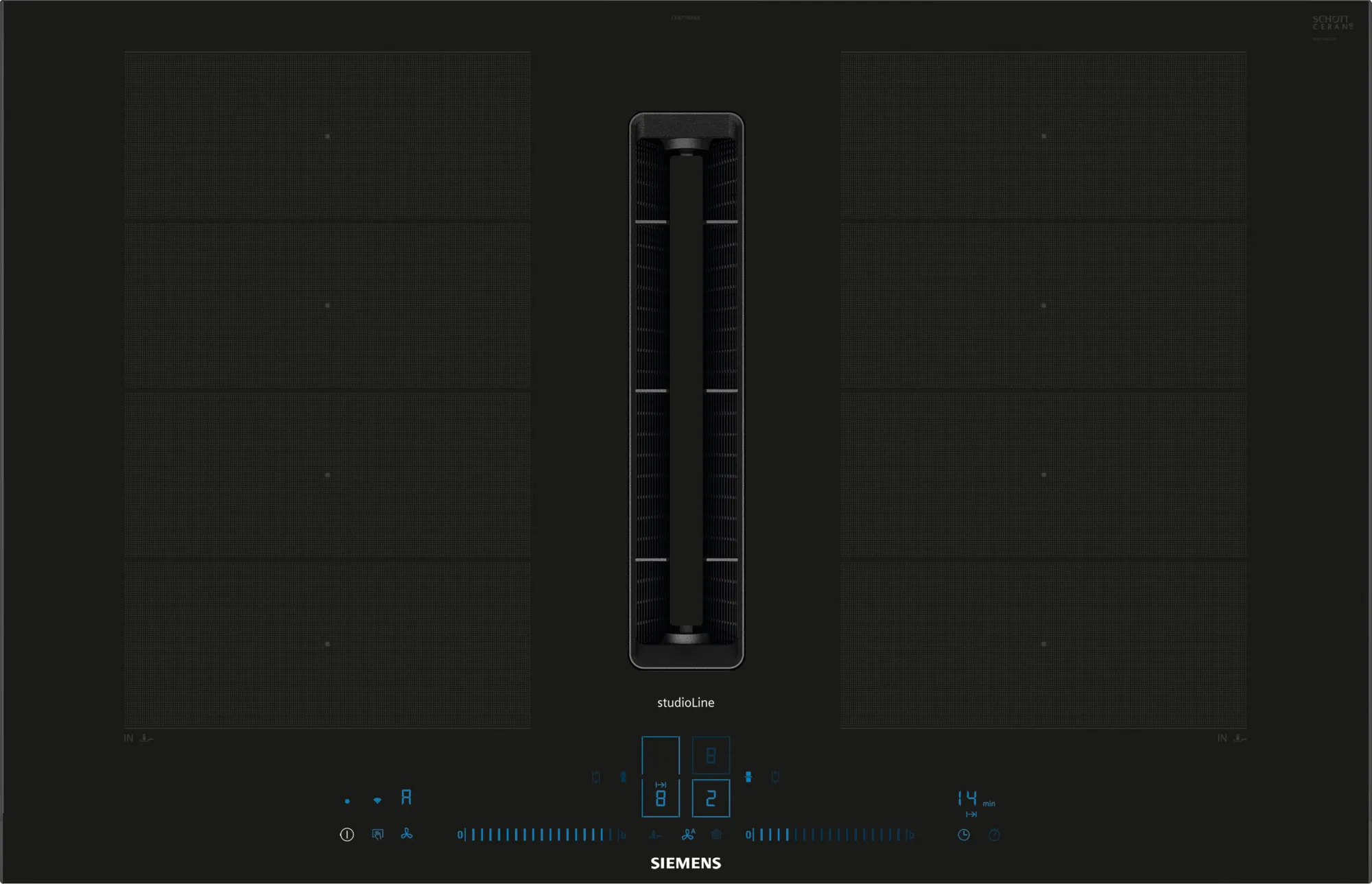 SIEMENS EX877NX68E IQ700 kookplaat met afzuiging - 80cm