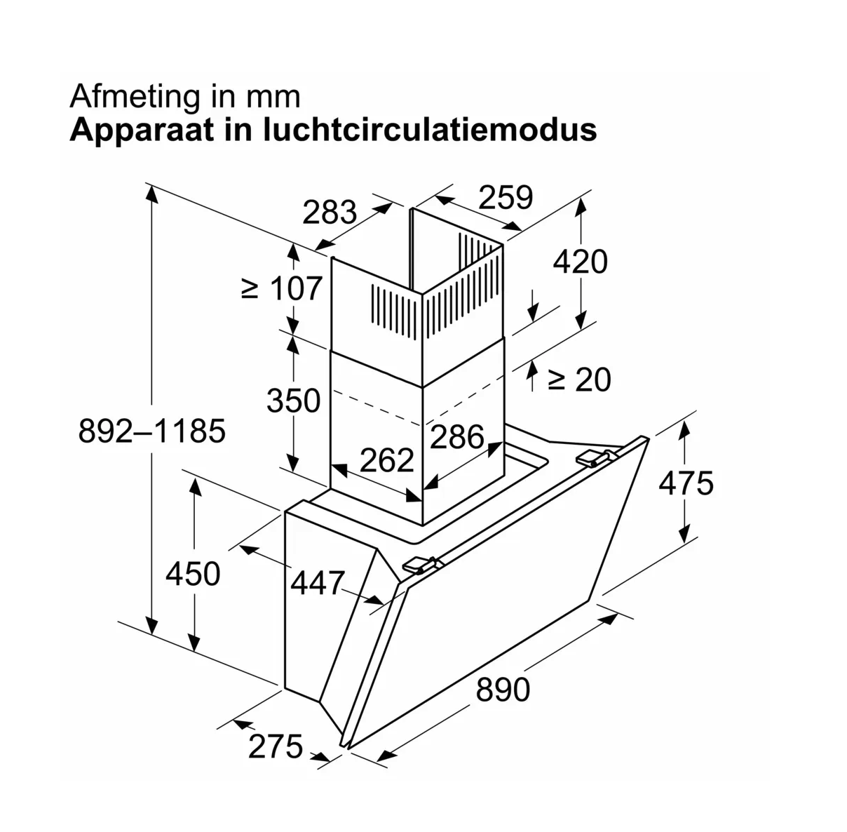 SIEMENS LC91KLT65 IQ700 headfree dampkap - 90cm