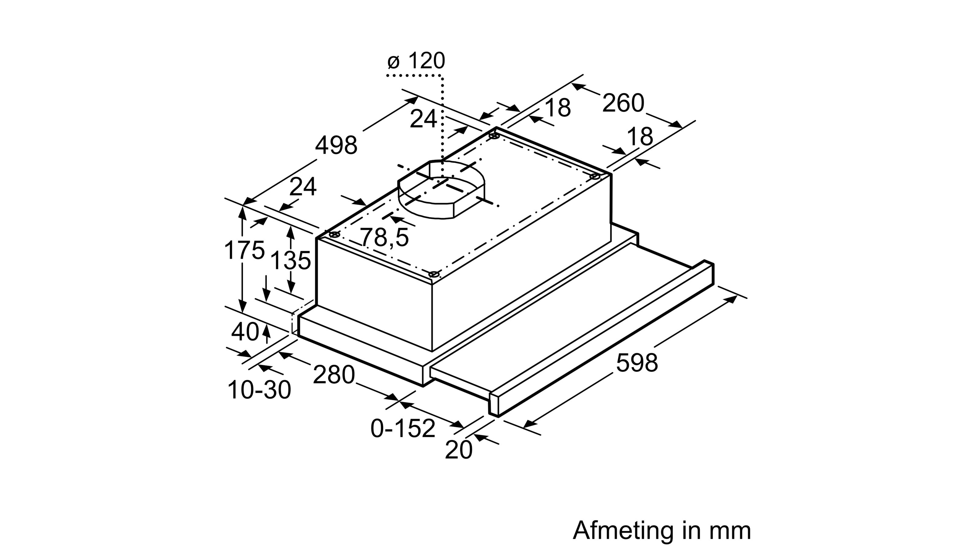 SIEMENS LI60OA521 IQ100 telescopische dampkap - 60cm
