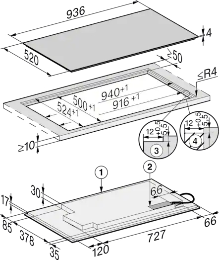 MIELE KM7899FL inductiekookplaat - 90cm