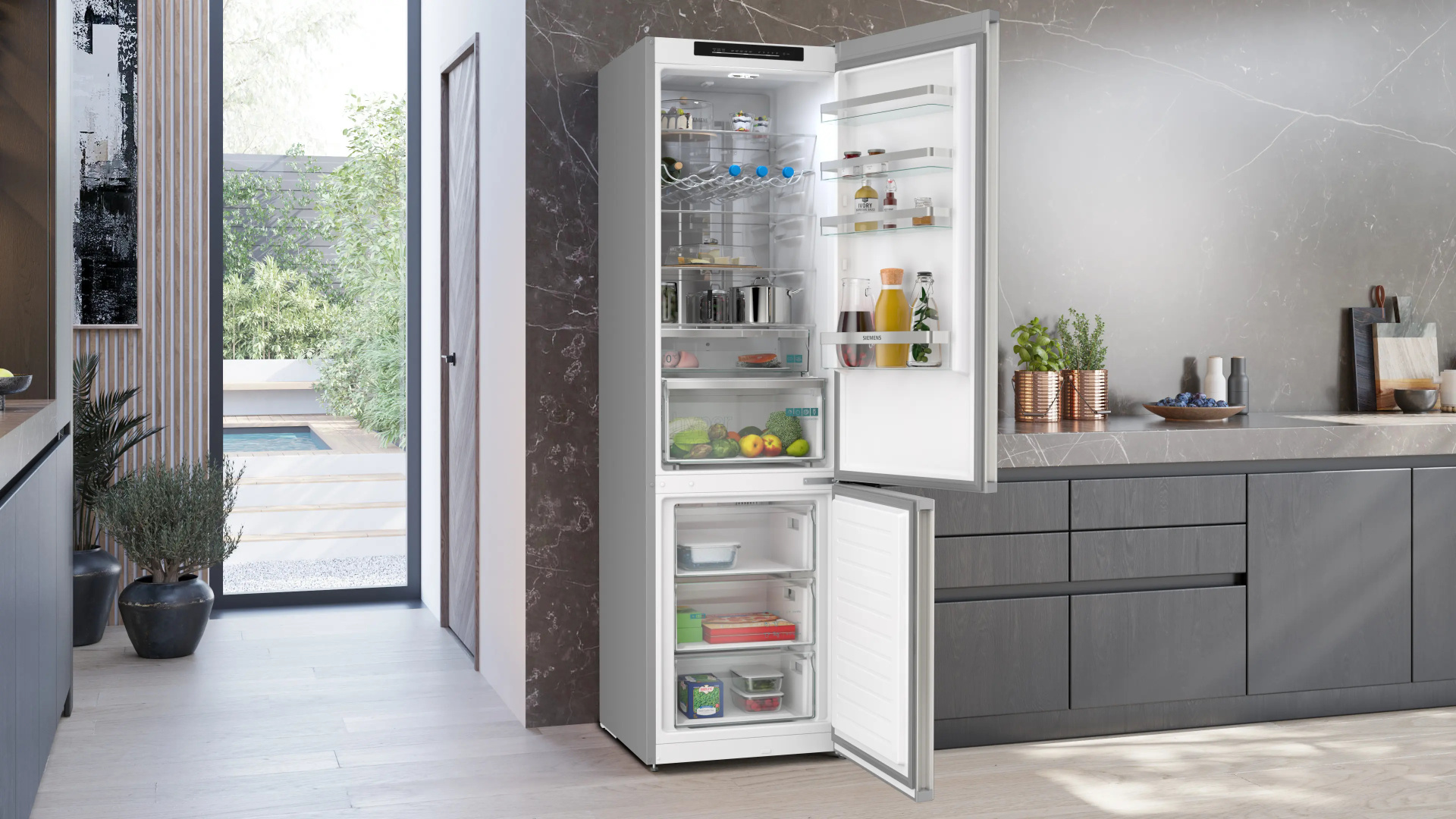 SIEMENS KG39NVIAG IQ300 vrijstaande koel-/vriescombinatie - 203cm