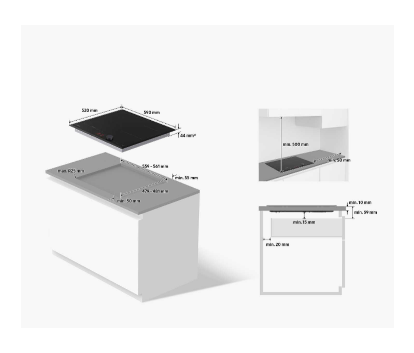 SAMSUNG NZ64B4016FK Series 4 inductiekookplaat - 60cm