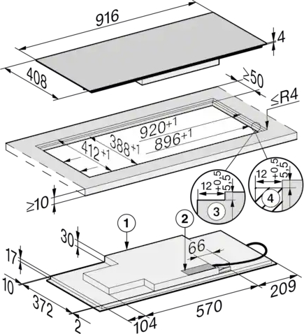 MIELE KM7689FL inductiekookplaat - 91cm