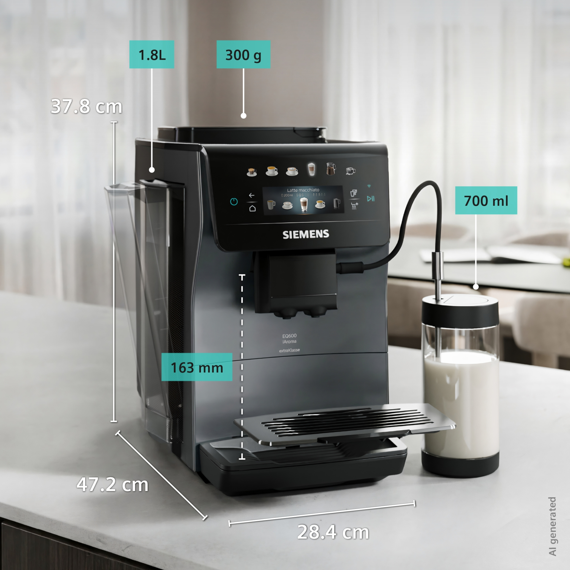 SIEMENS TP603EF6 EQ600 espresso machine