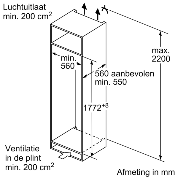 BOSCH KIR81ADD0 SERIE 6 koelkast zonder vriesvak - 178cm