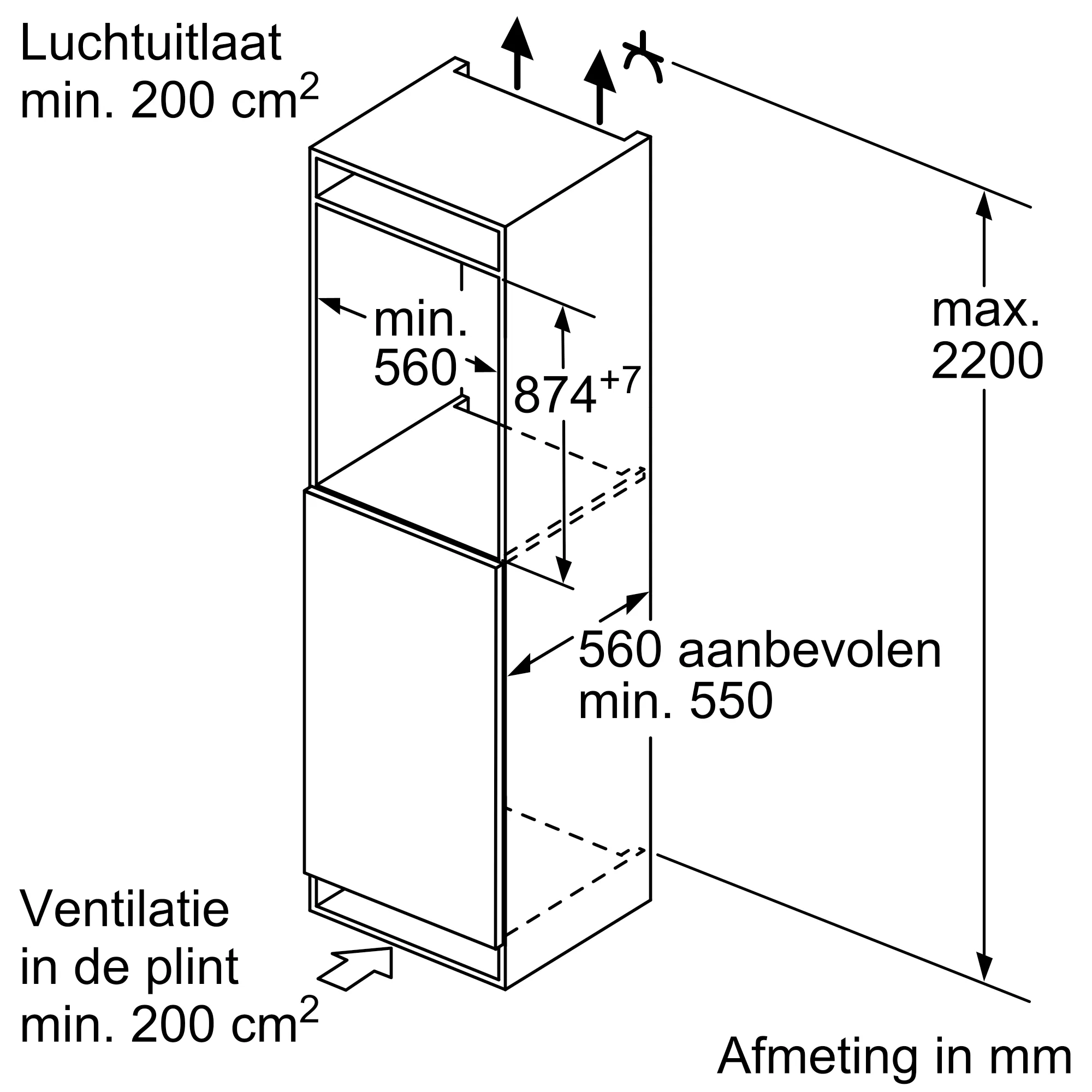 BOSCH KIR21EDD1 SERIE 6 koelkast zonder vriesvak - 88cm