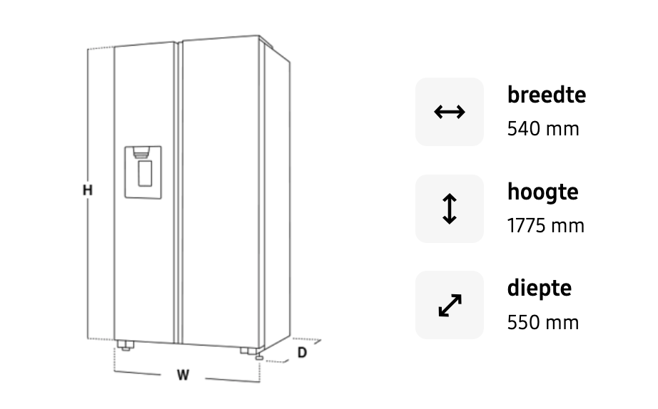 SAMSUNG BRD27610EWW Series 6 koelkast met vriesvak - 178cm