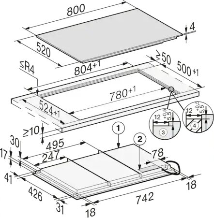 MIELE KM7678FL inductiekookplaat - 80cm