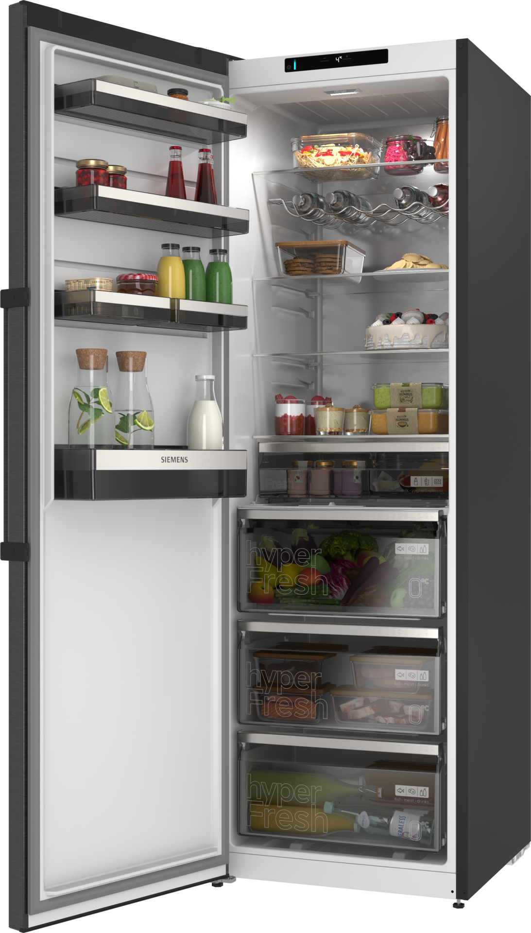 SIEMENS KS36NEXCM IQ300 vrijstaande koelkast zonder vriesvak - 186cm