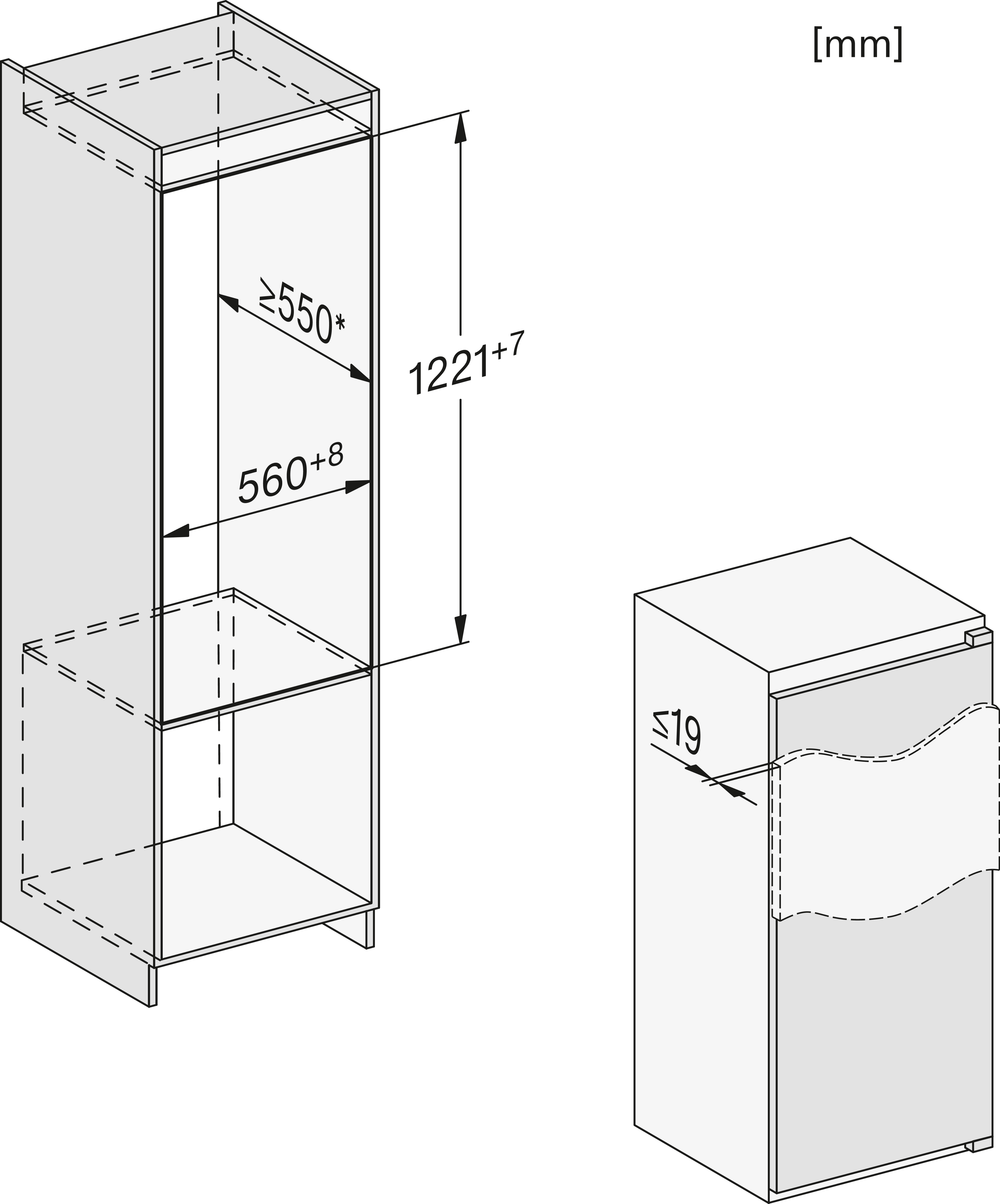 MIELE K7325E koelkast zonder vriesvak - 122cm