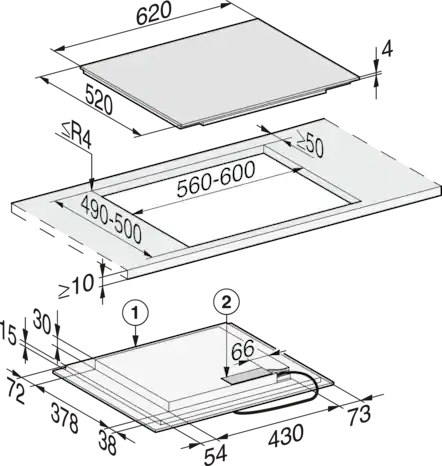 MIELE KM7466FL125EDITION 125 EDITION inductiekookplaat - 60cm