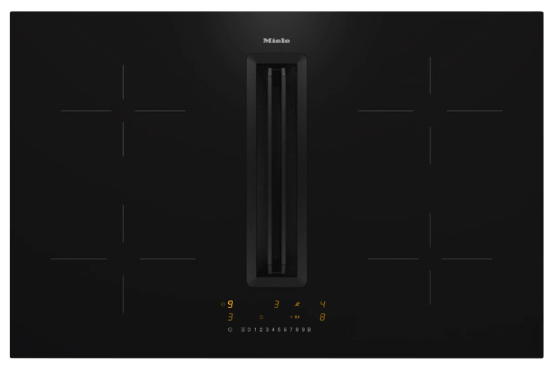 MIELE KMDA7272FL-ABLACK kookplaat met afzuiging - 80cm