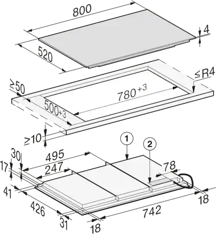 MIELE KM7678FL inductiekookplaat - 80cm