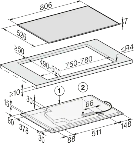 MIELE KM7679FR inductiekookplaat - 80cm