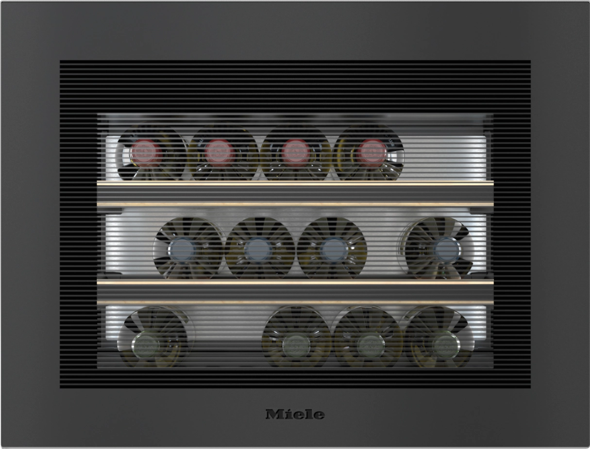 MIELE KWT7112IG125GALAEDITIONOBSIDIENBLACKMATT Pureline integreerbare wijnklimaatkast